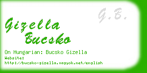 gizella bucsko business card